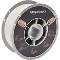AmazonBasics Premium PLA 3D Printer Filament- 1.75mm- White- 1 kg Spool